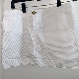 Lily Pulitzer white scallop skirt